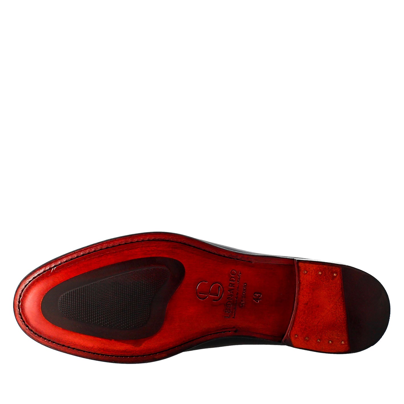 Derby blu elegante da uomo in pelle liscia - LeonardoShoes