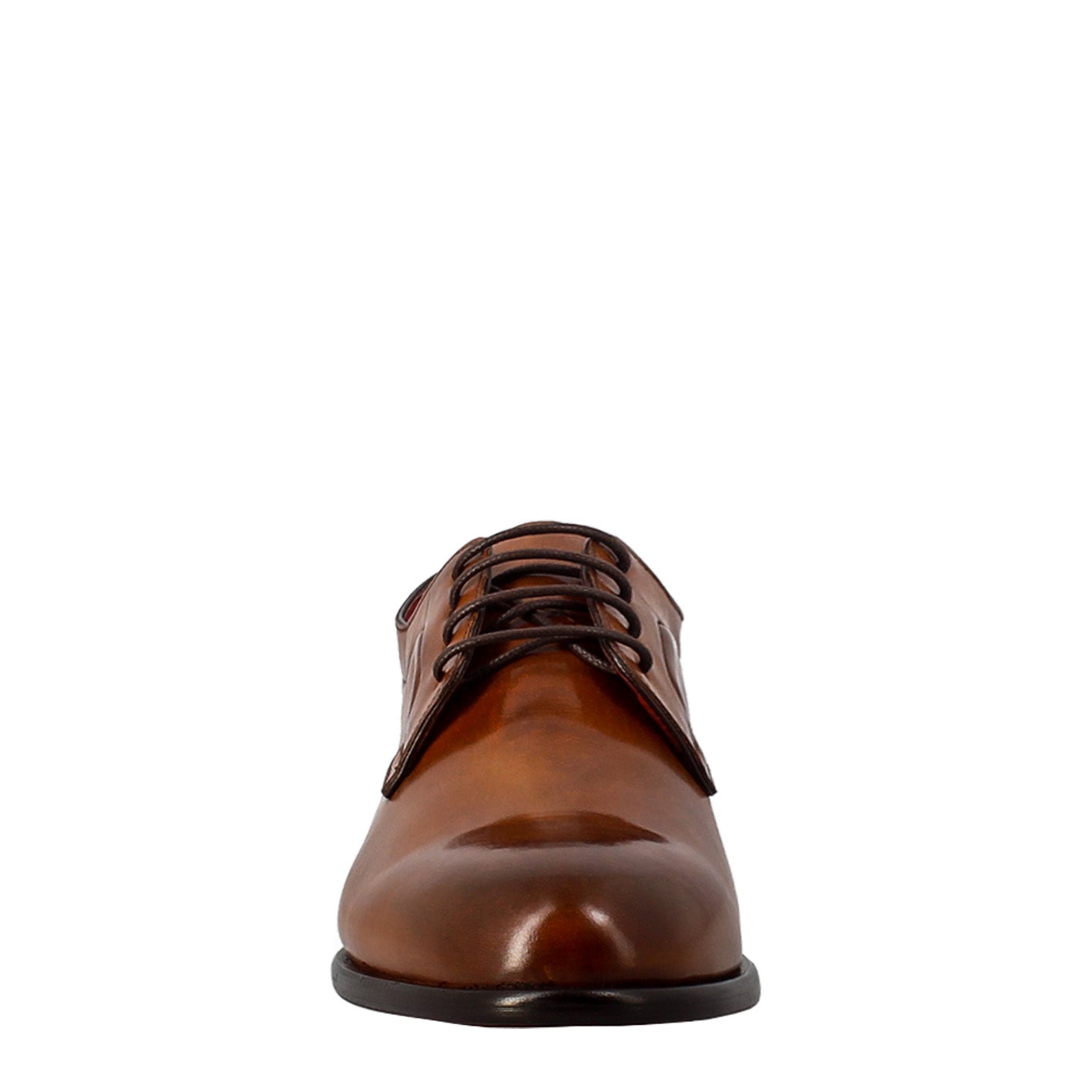 Derby marrone elegante da uomo in pelle liscia - LeonardoShoes