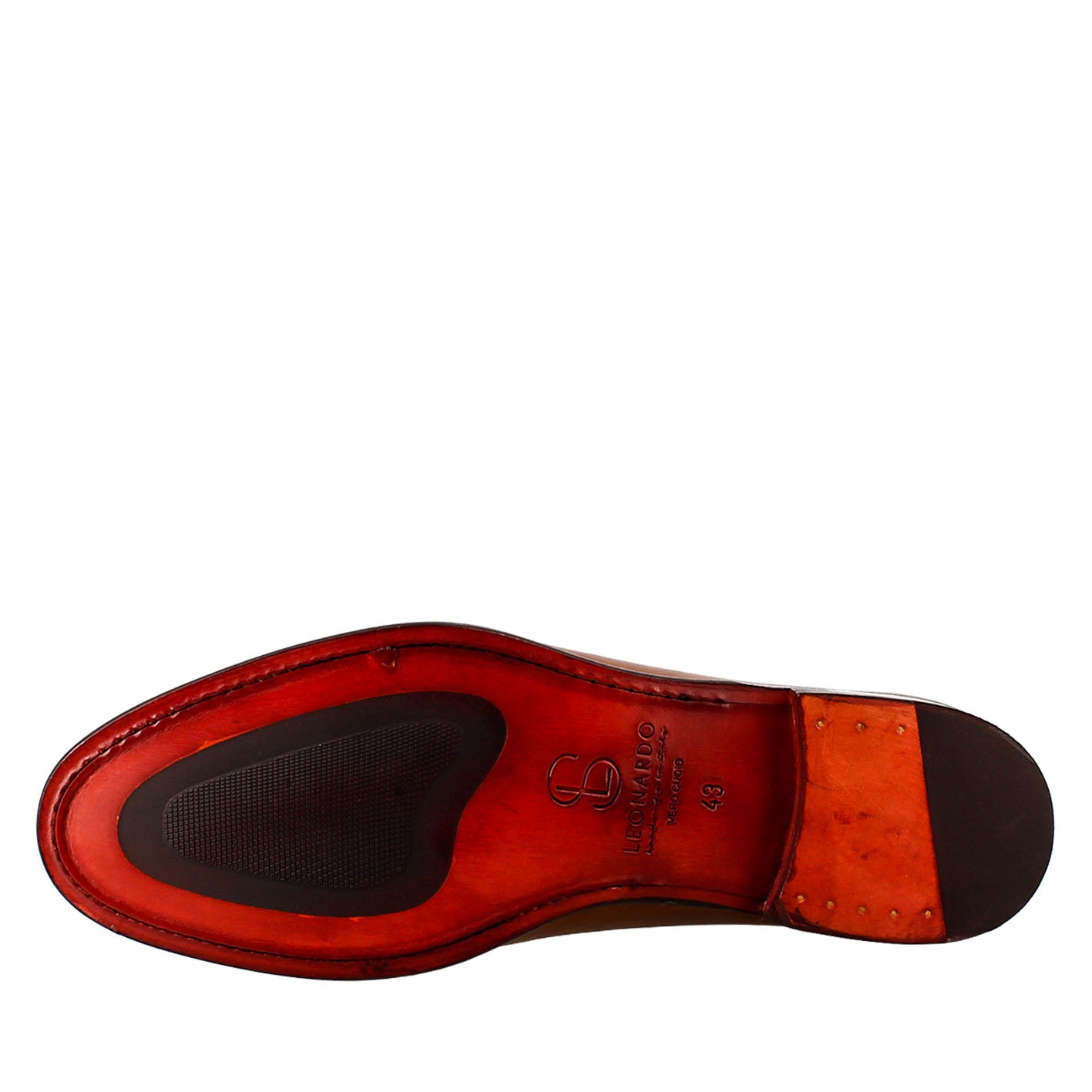 Derby marrone elegante da uomo in pelle liscia - LeonardoShoes