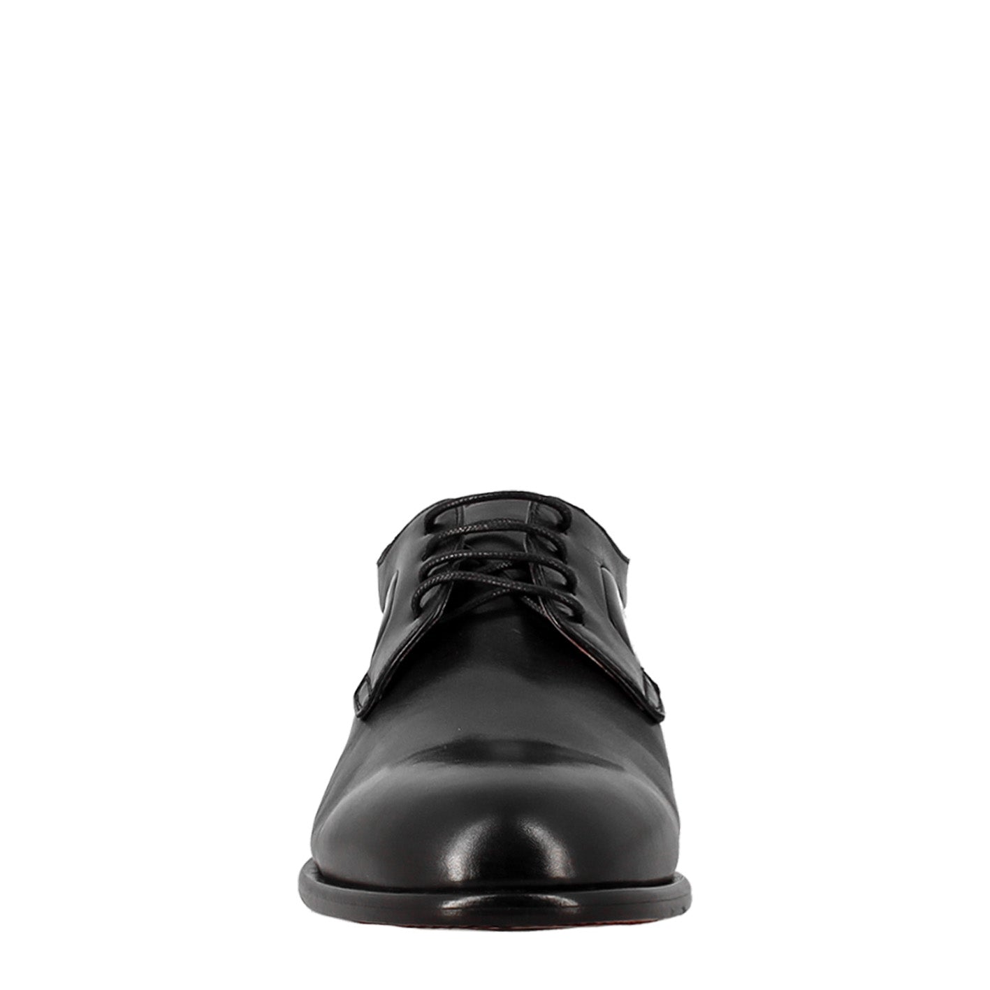 Derby nero elegante da uomo in pelle liscia - LeonardoShoes