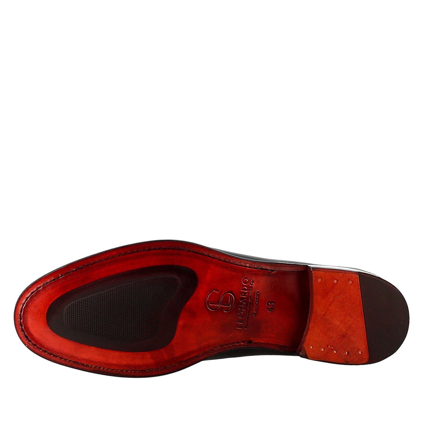 Derby nero elegante da uomo in pelle liscia - LeonardoShoes