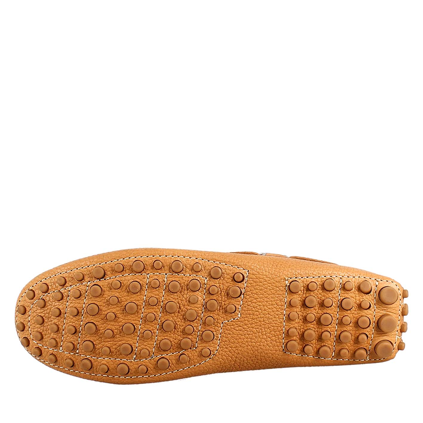 Mocassino da donna con lacci in pelle marrone - LeonardoShoes