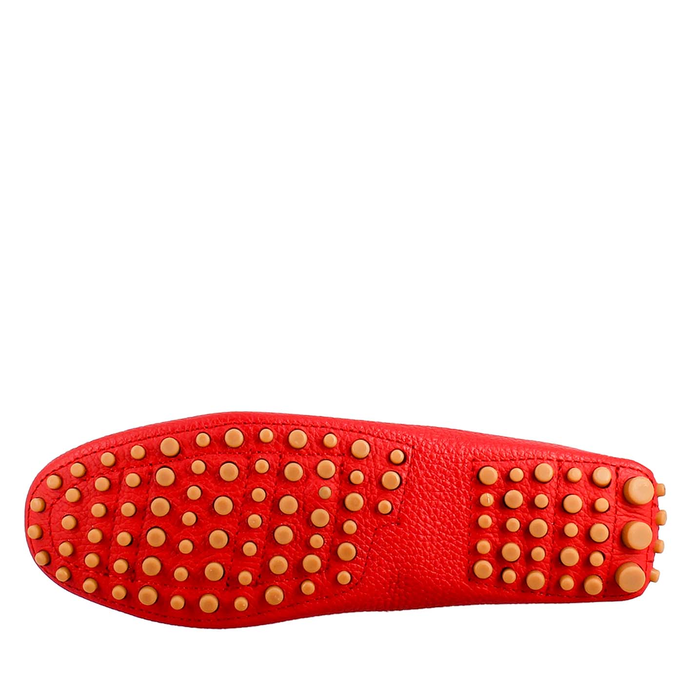 Mocassino da donna con lacci in pelle rosso - LeonardoShoes