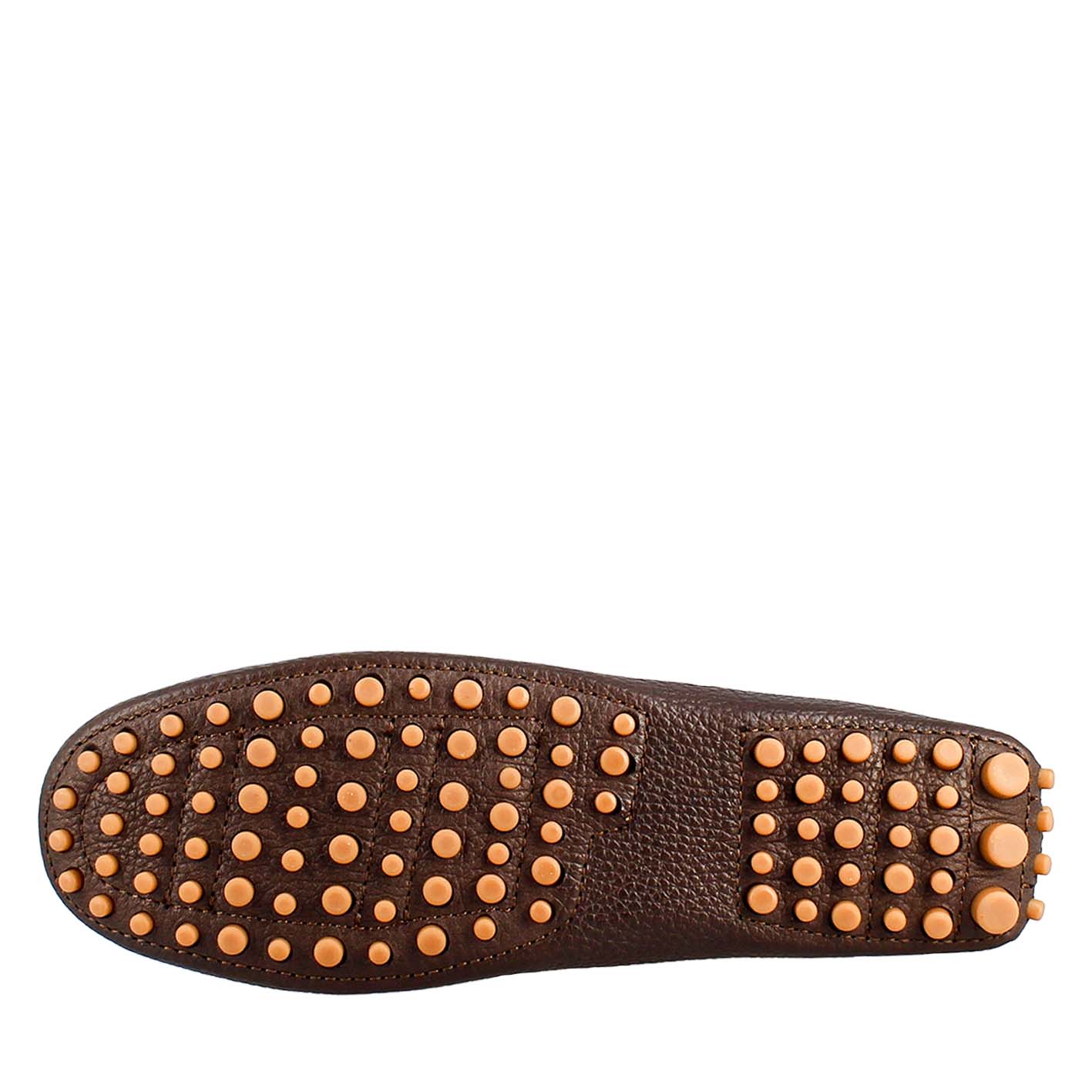 Mocassino da donna con lacci in pelle marrone scuro - LeonardoShoes