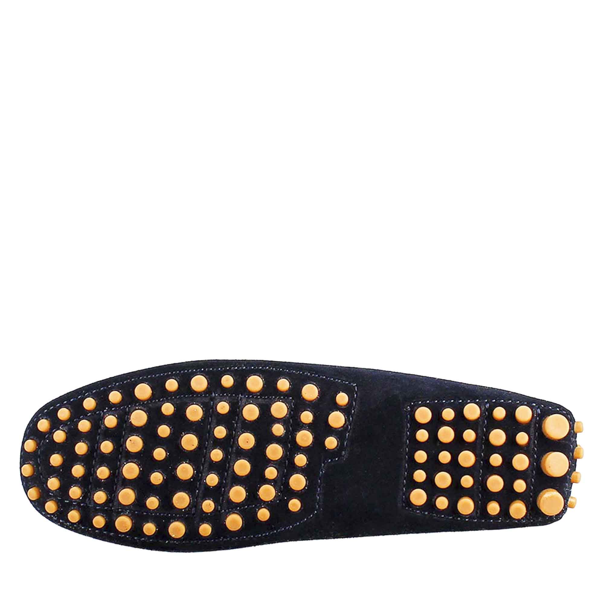Mocassino da donna tubolare in pelle blu - LeonardoShoes