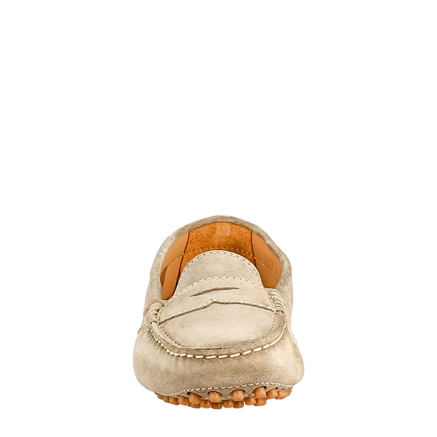 Mocassino da donna tubolare in pelle grigio - LeonardoShoes
