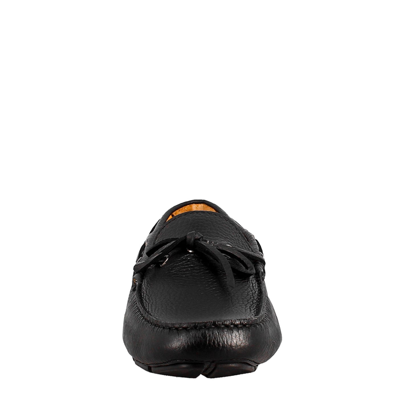 Mocassino tubolare con lacci da uomo in pelle color nero - LeonardoShoes