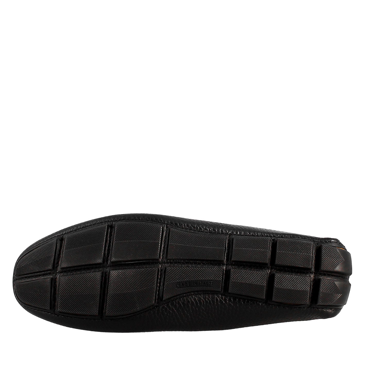 Mocassino tubolare con lacci da uomo in pelle color nero - LeonardoShoes
