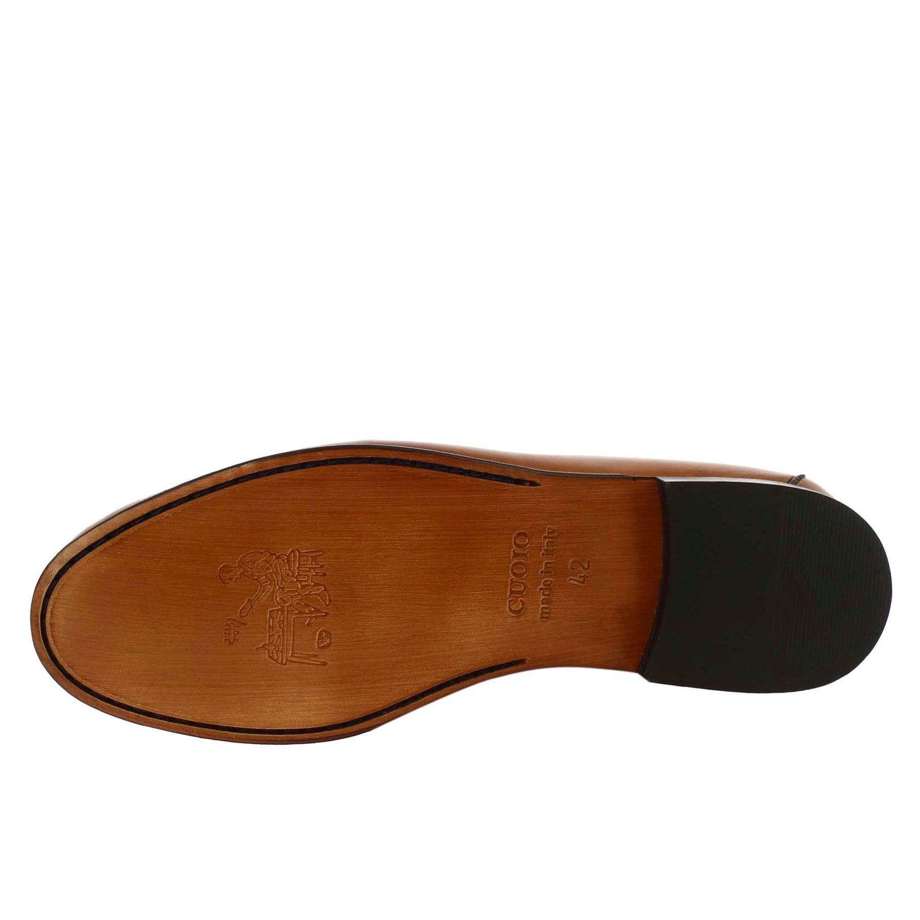 Handmade men's loafers in brown calf <tc>LEATHER</tc>