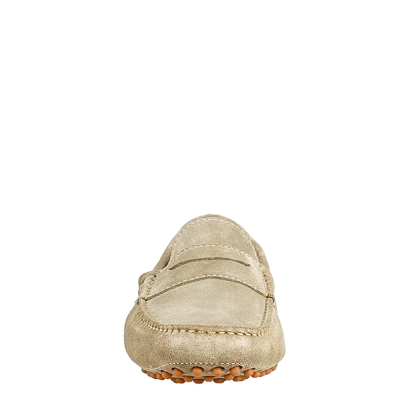 Mocassino grigio foderato da uomo in pelle scamosciata - LeonardoShoes