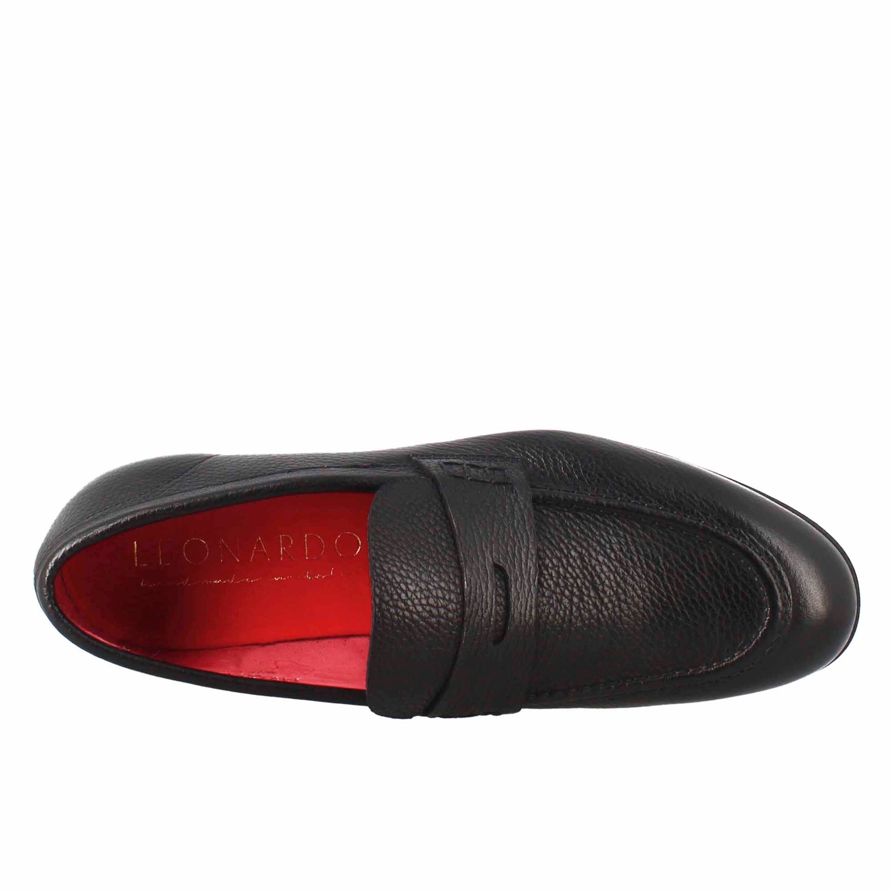 Elegant black moccasin for men in leather