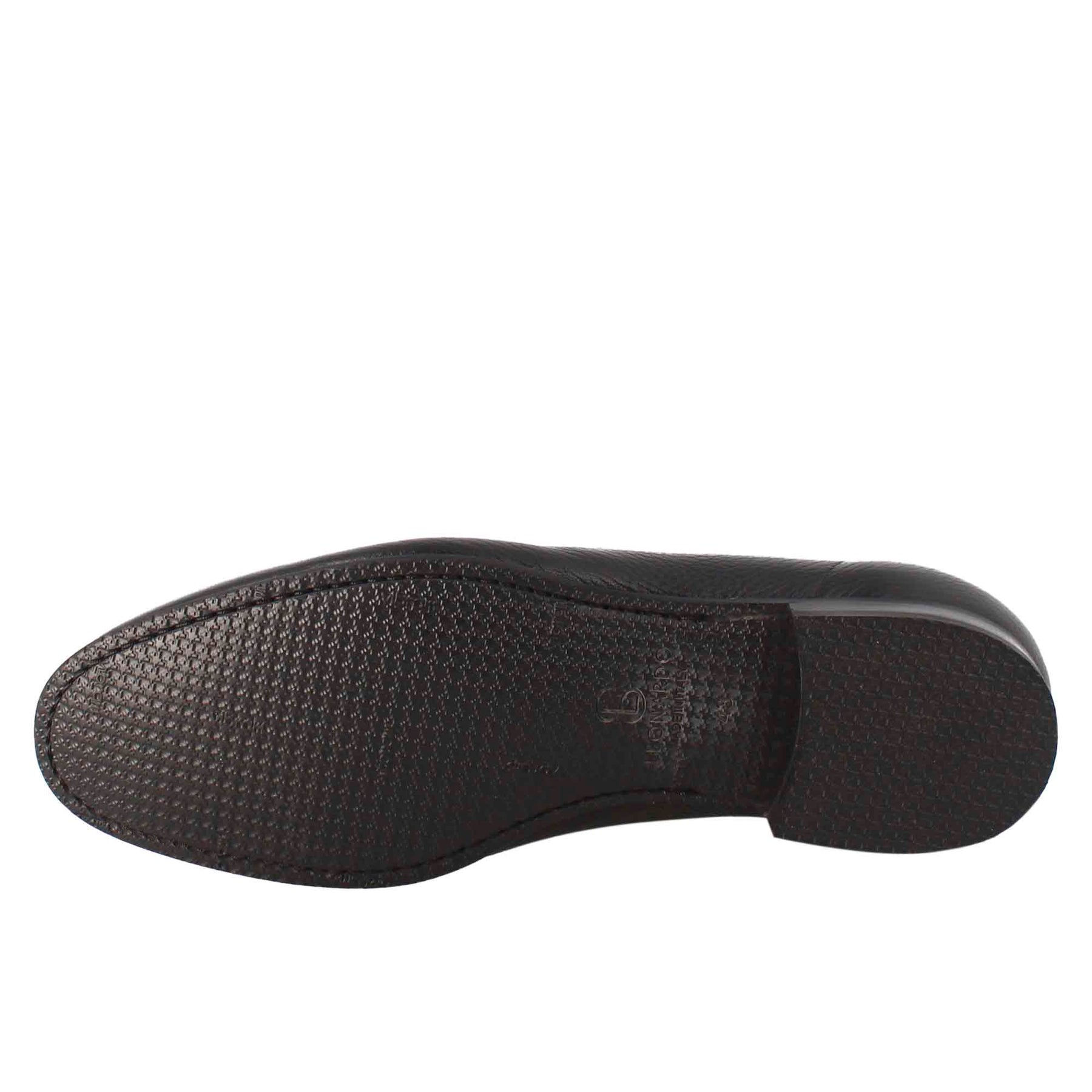 Elegant black moccasin for men in leather