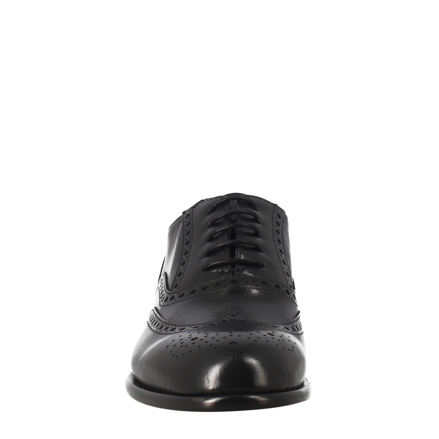 Men's elegant black leather oxford brogue