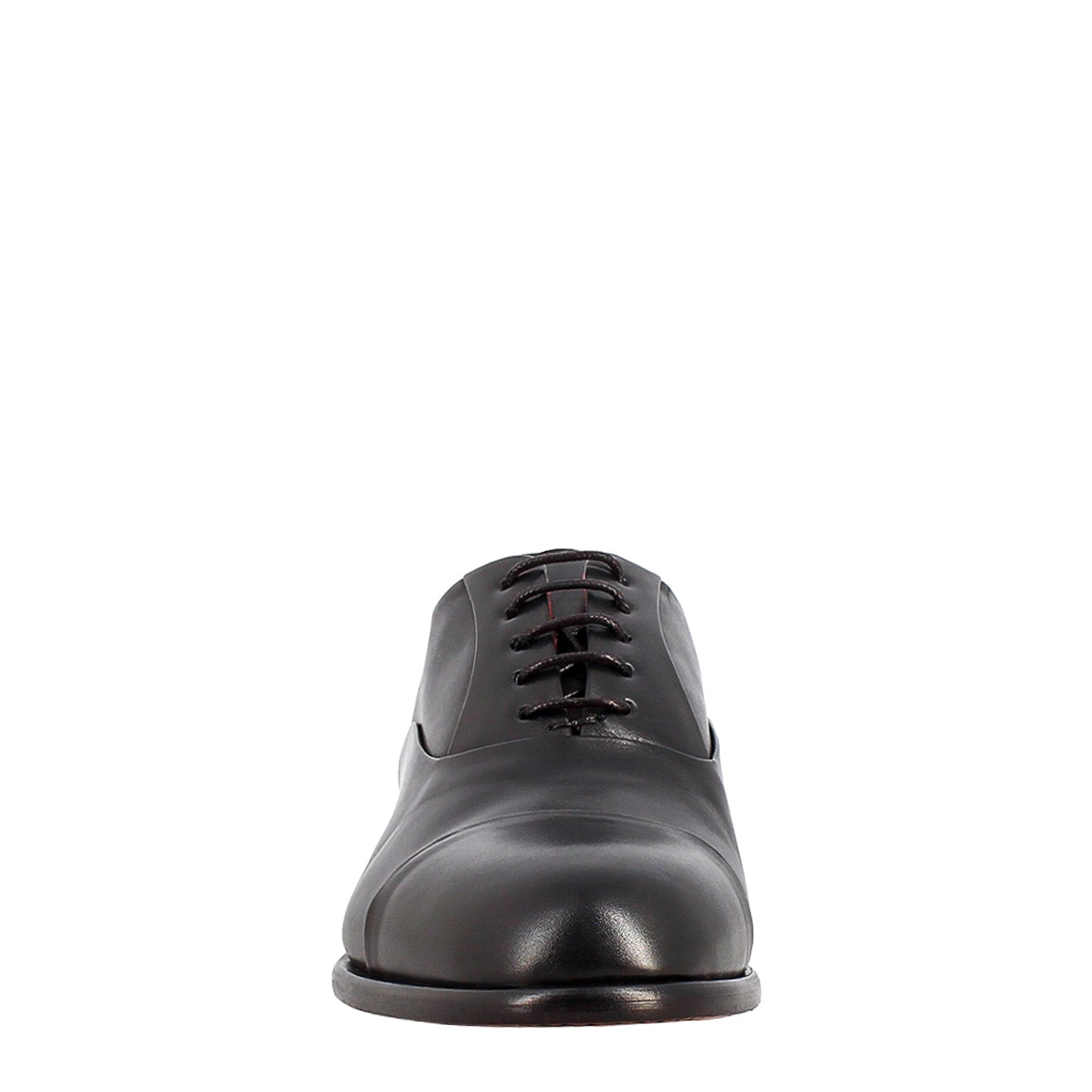 Oxford nero elegante da uomo in pelle e fodera rossa - LeonardoShoes