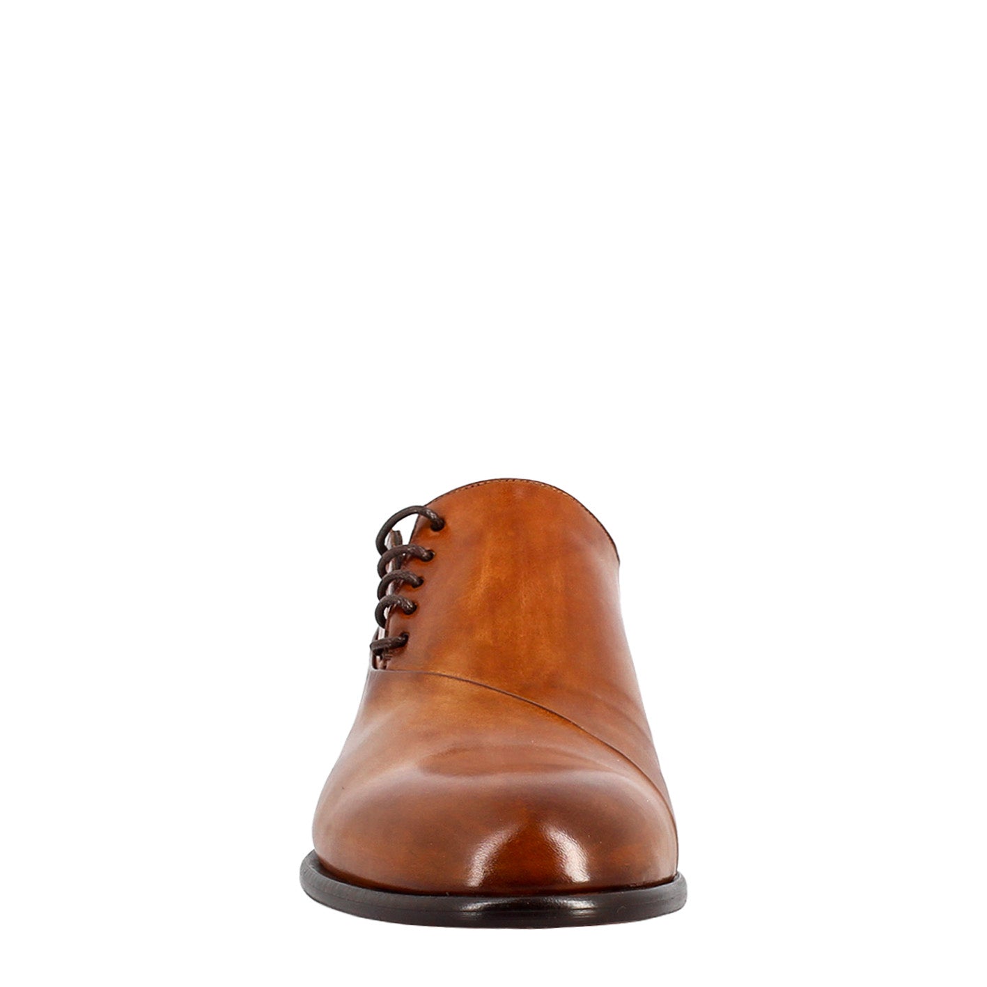 Men's elegant sienna brown leather oxford