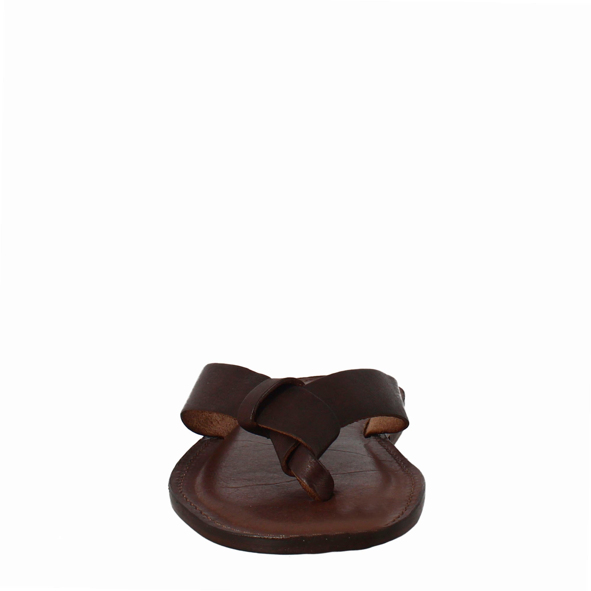 Men's gladiator sandals in Arezzo in brown leather