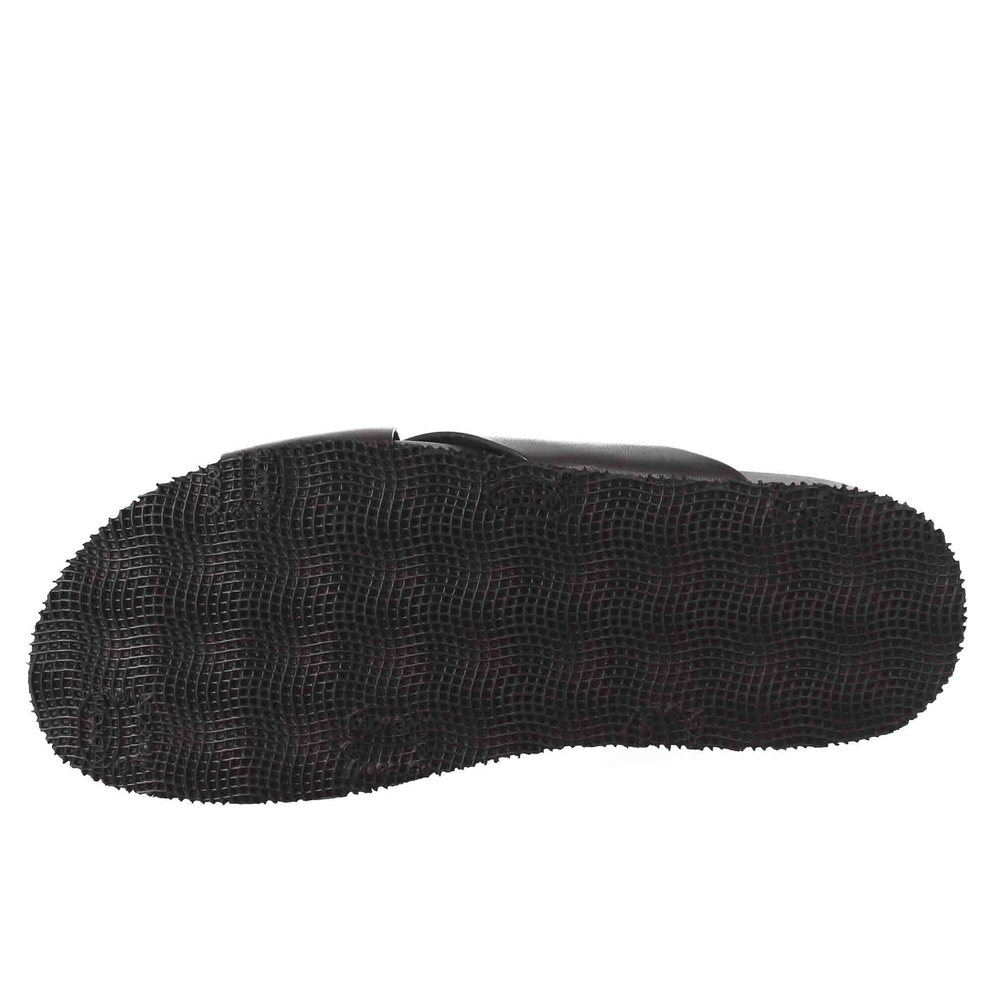 Sandales marron foncé pour hommes en cuir avec dos ouvert