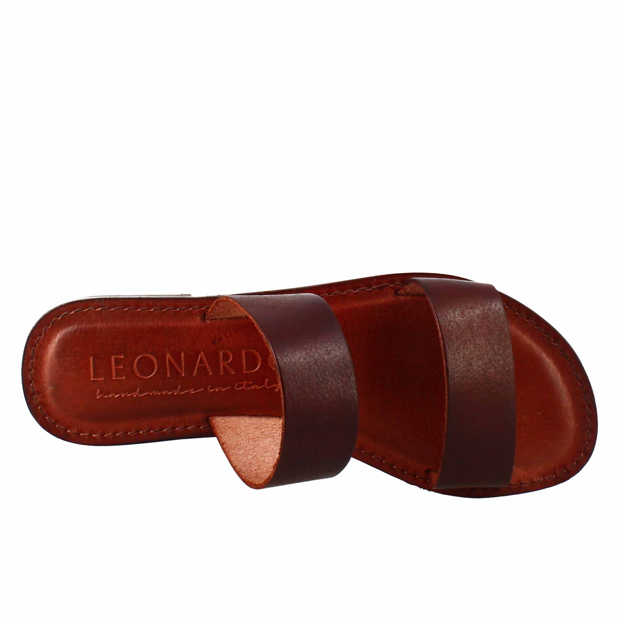 Sandali Nirvana da donna stile romano antico in pelle marrone - LeonardoShoes