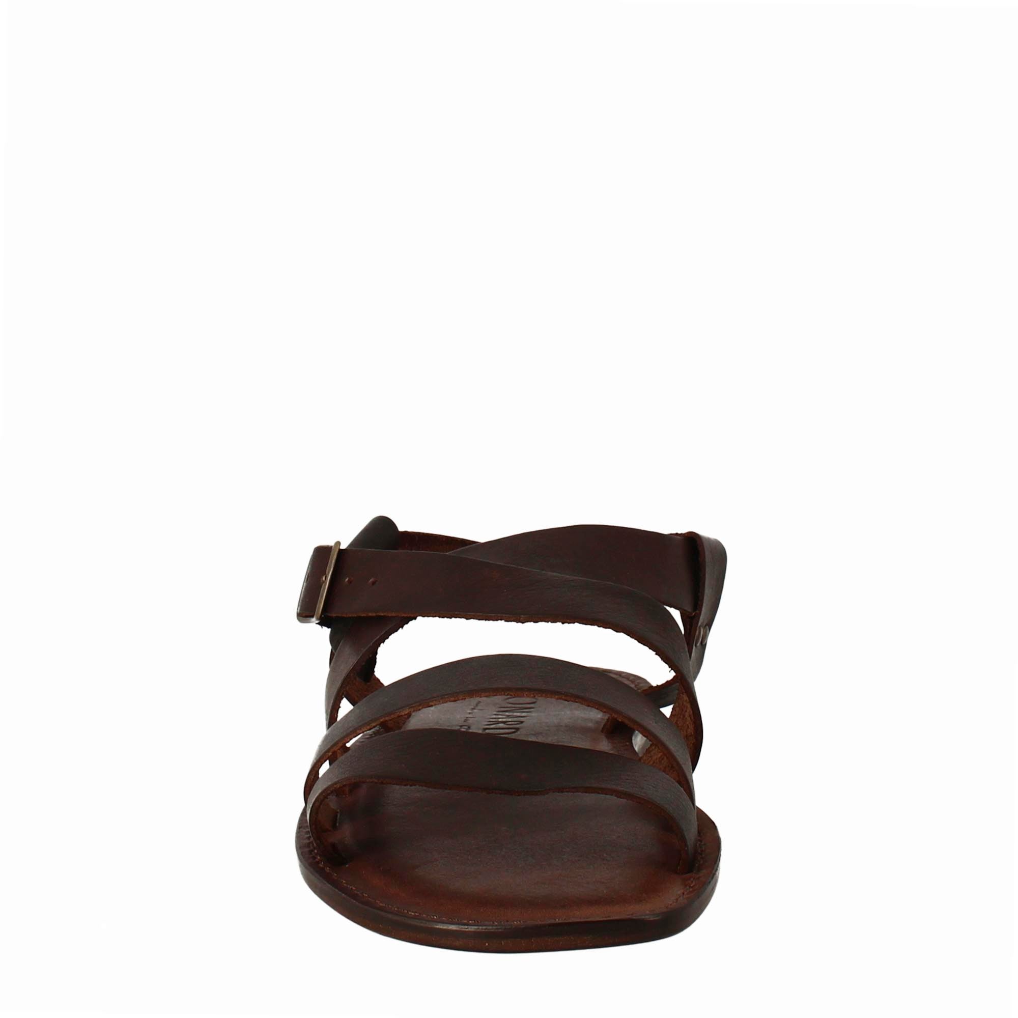 Sandales gladiateur Pisa pour homme en cuir marron