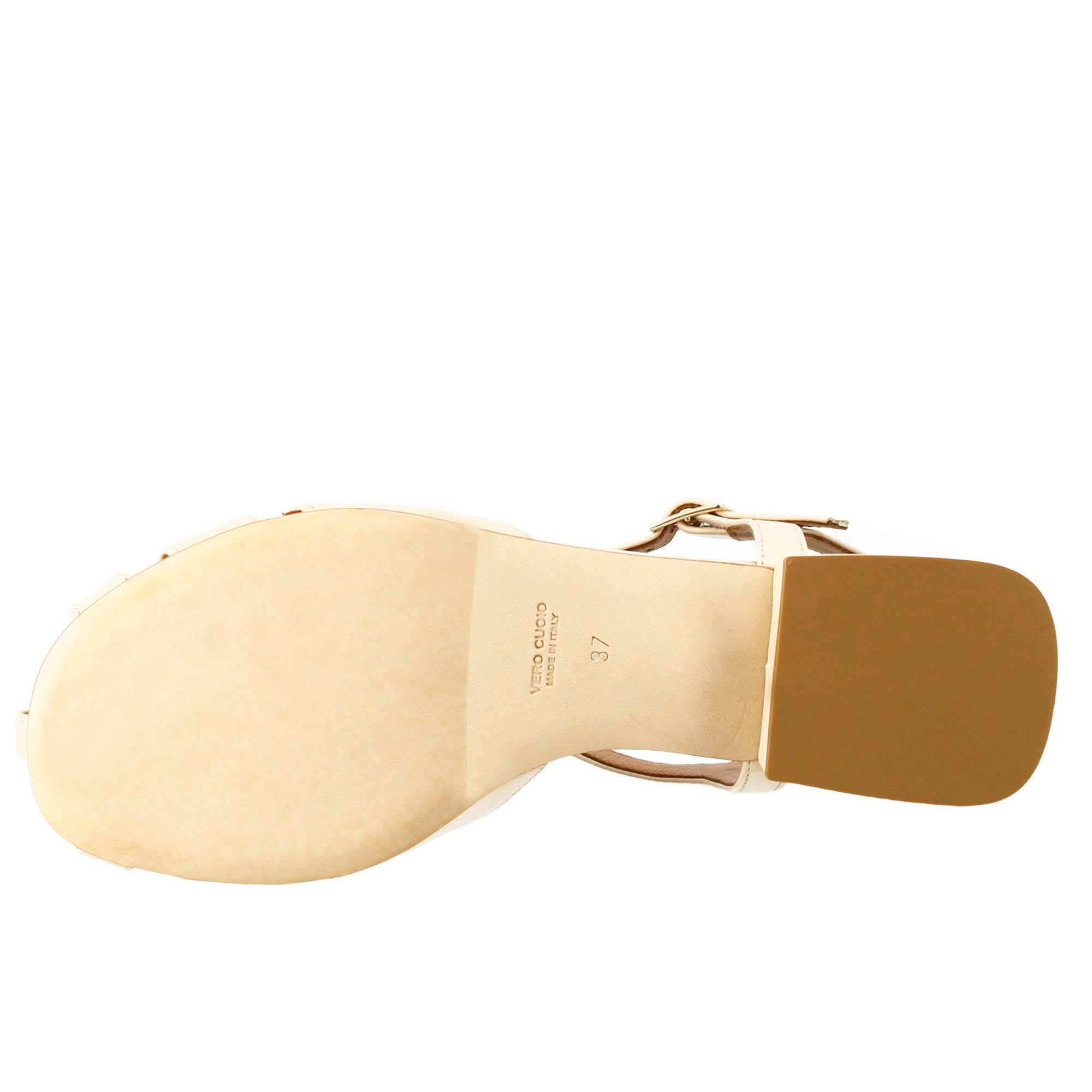 Sandalo da donna colore cipria a forma di gabbia - LeonardoShoes