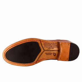 Men's elegant vintage brown oxford shoe in leather