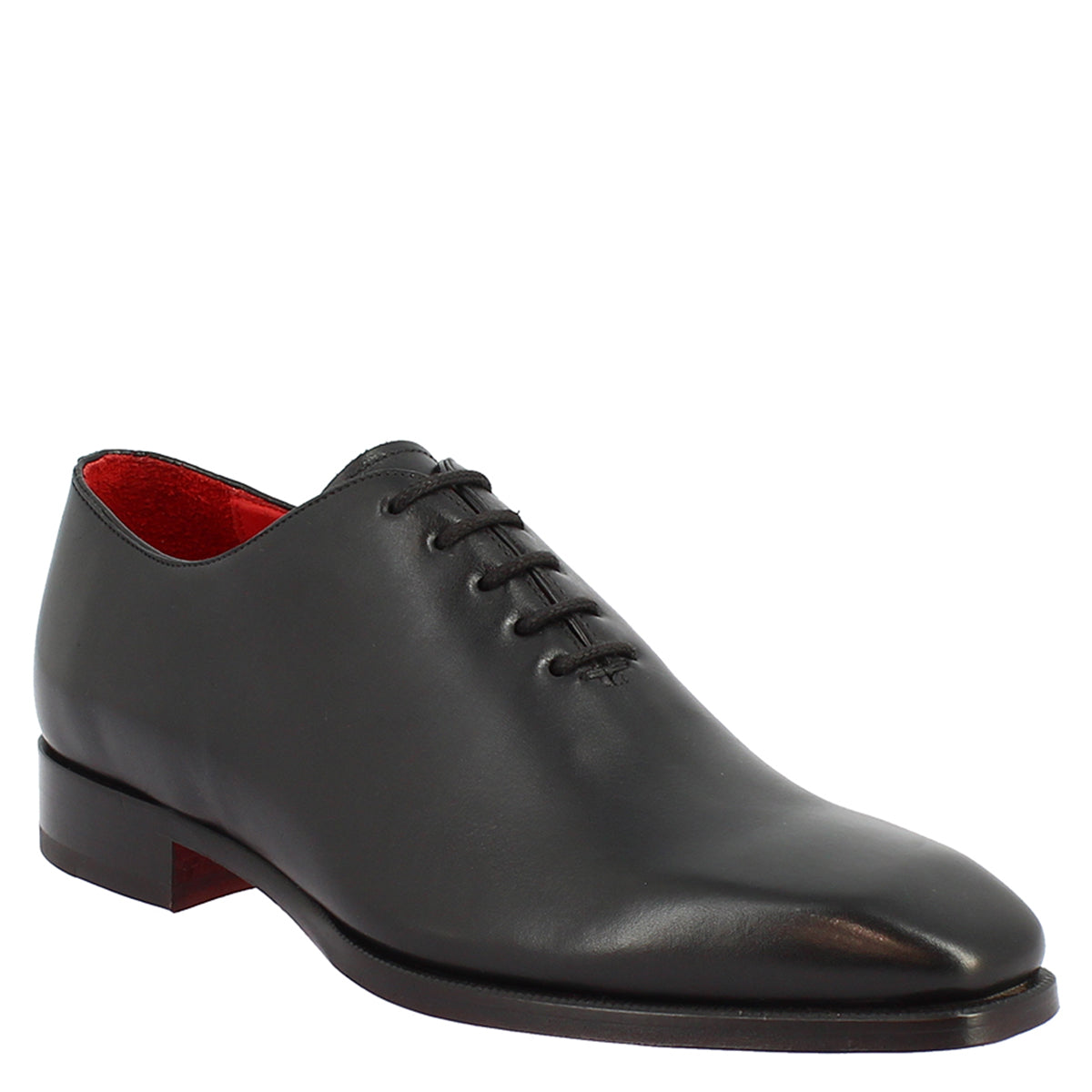 Scarpe da uomo fatte a mano stringate in pelle nera con lacci - LeonardoShoes