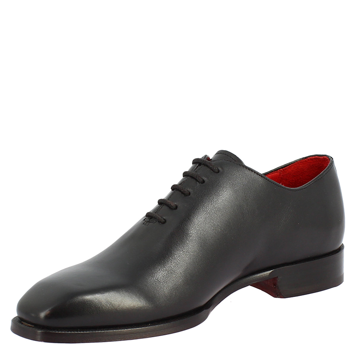 Scarpe da uomo fatte a mano stringate in pelle nera con lacci - LeonardoShoes