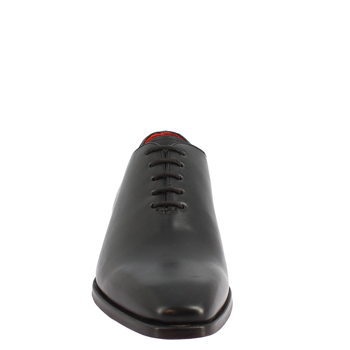 Scarpe da uomo fatte a mano stringate in pelle nera con lacci - LeonardoShoes