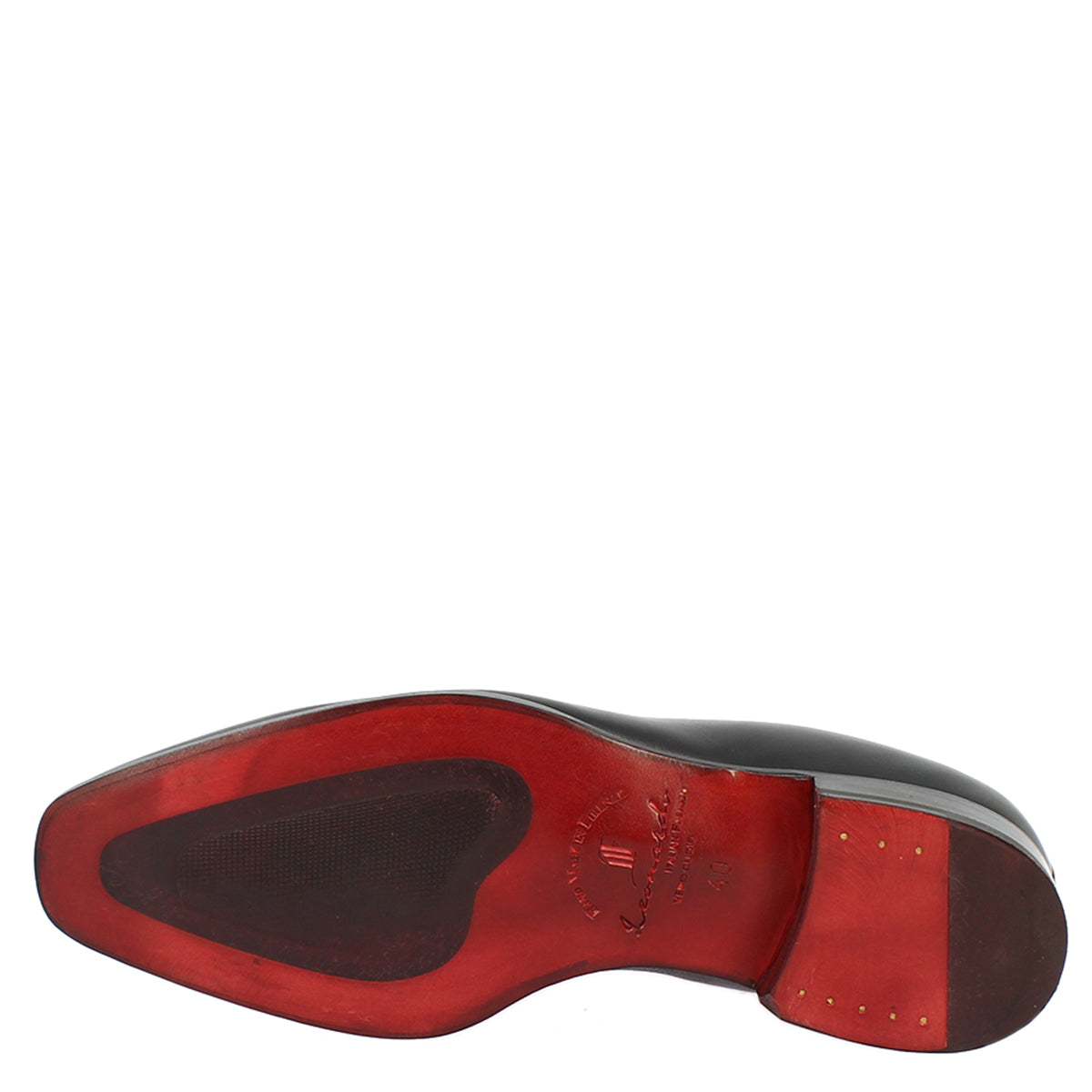 Scarpe da uomo fatte a mano stringate in pelle nera con lacci - LeonardoShoes