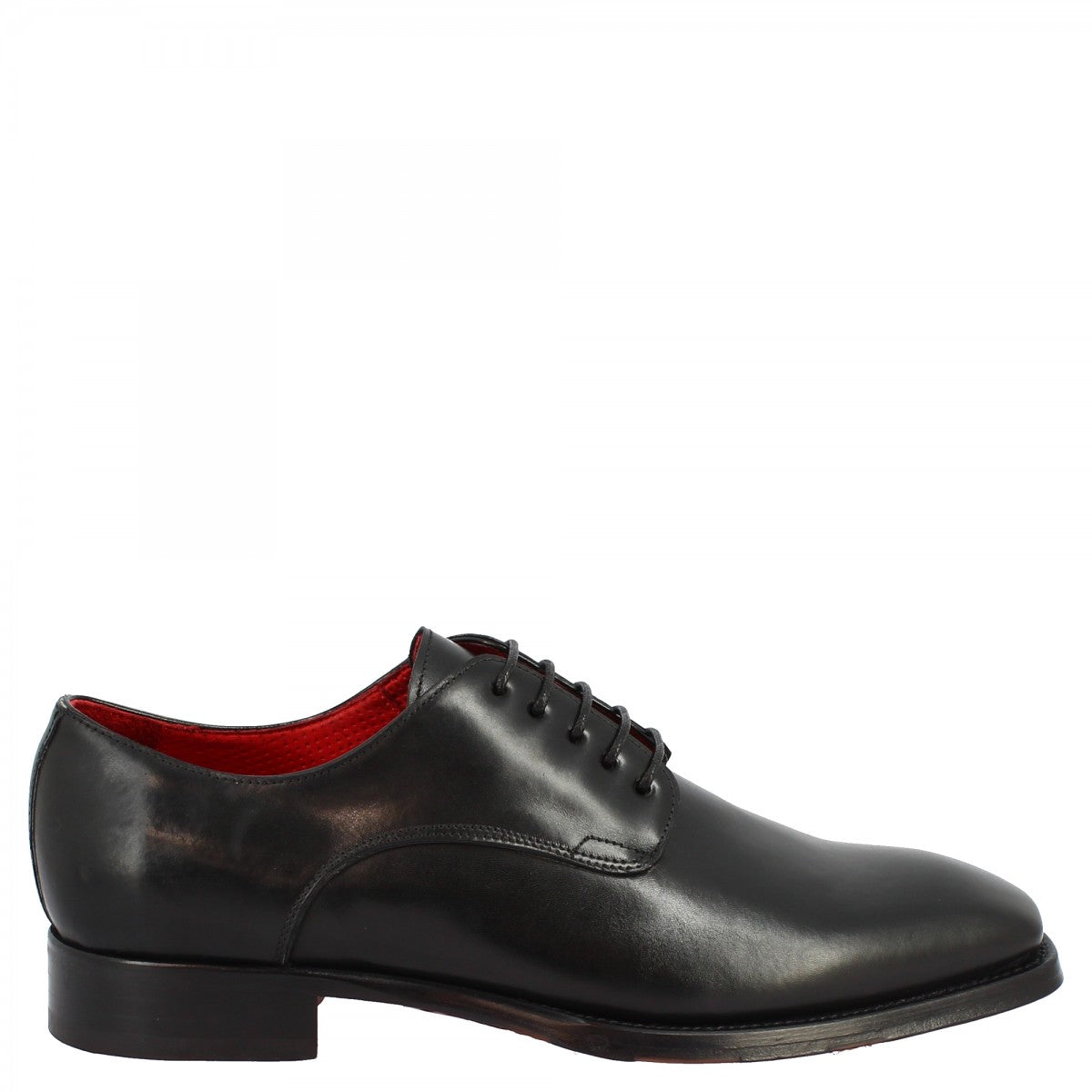 Elegant handmade men's brogues shoes in black leather