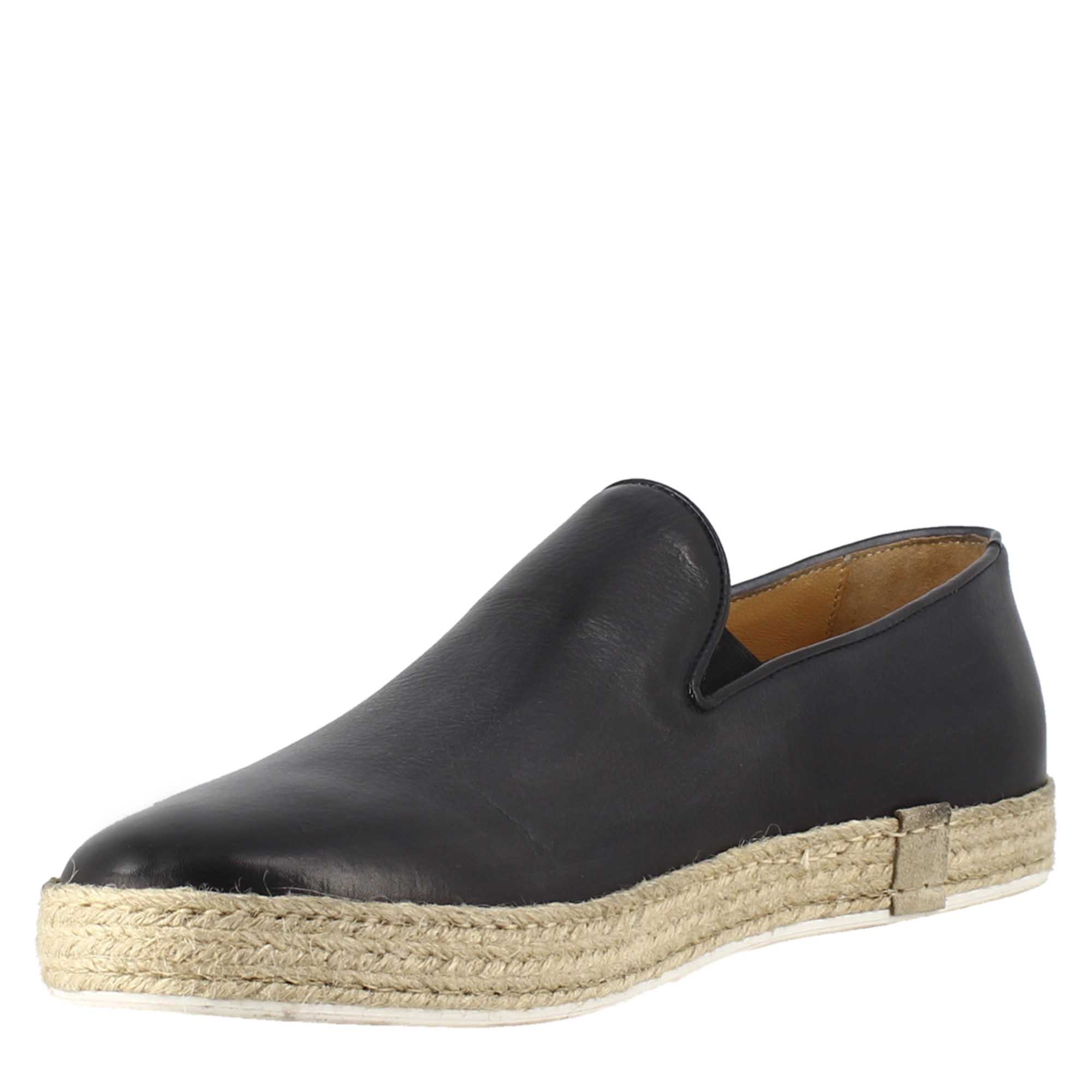 Sneaker blu elegante da uomo in pelle liscia