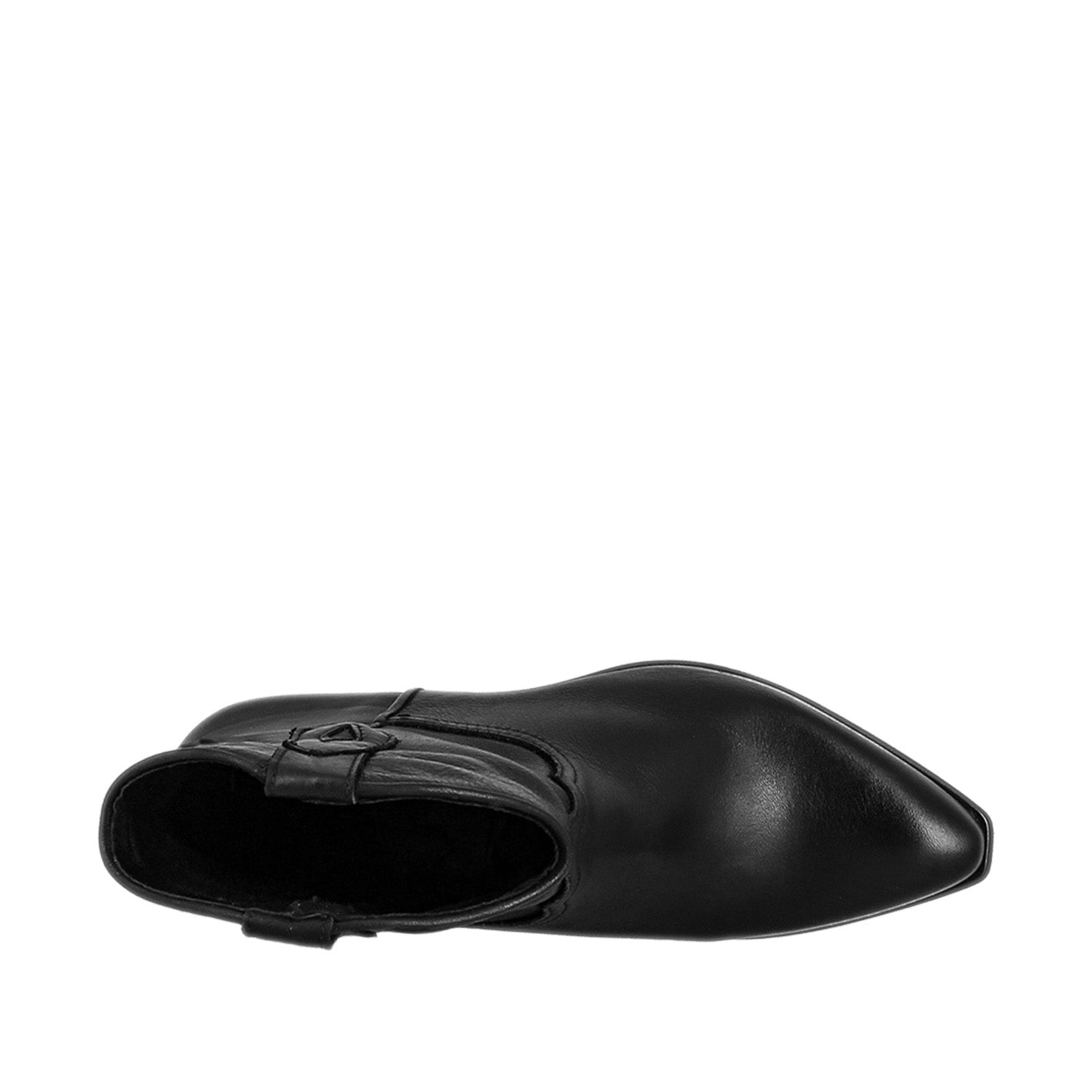 Stivali texani bassi da donna sfoderati in pelle vintage nera - LeonardoShoes