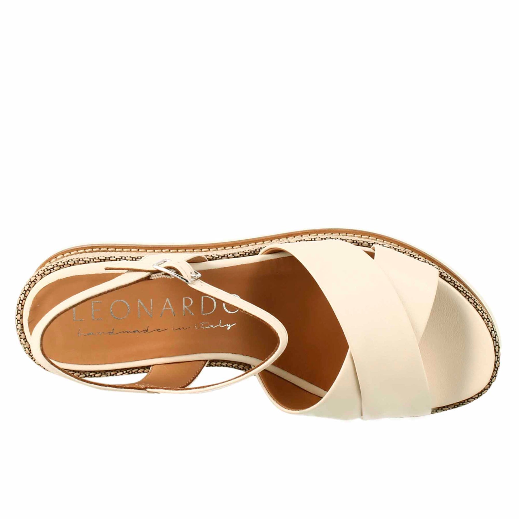 Women's wedge medium cream color