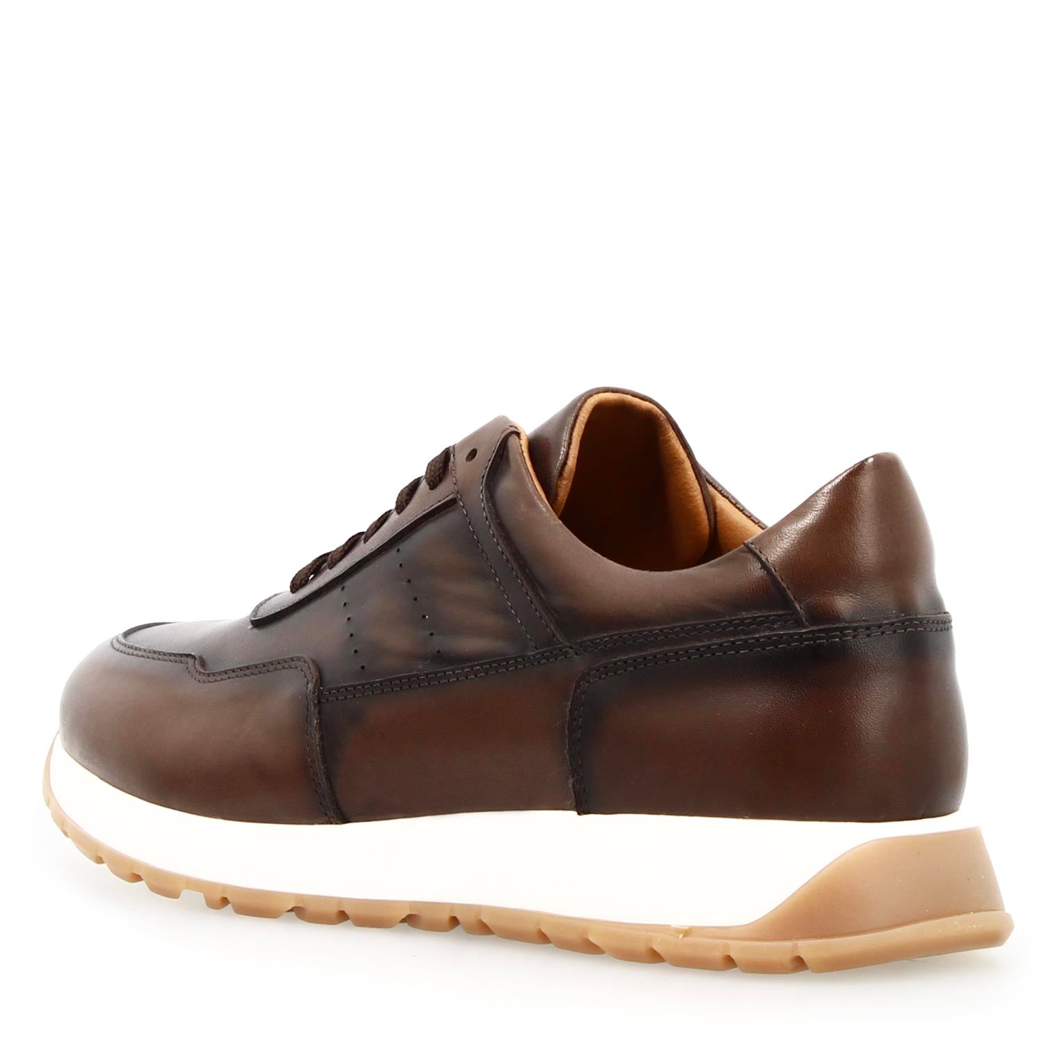 Ateneo sneakers for men in dark brown leather