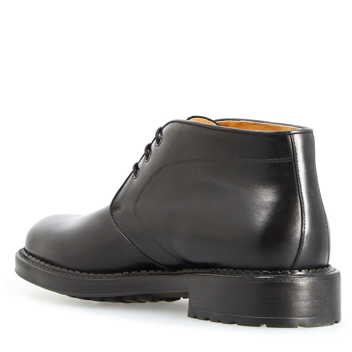 Bacco chukka boot da uomo in pelle nera