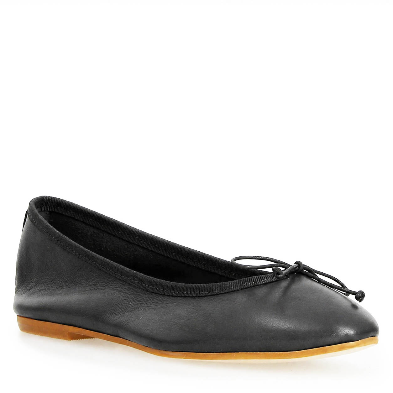 Ballerines femme en cuir noir Fiocco