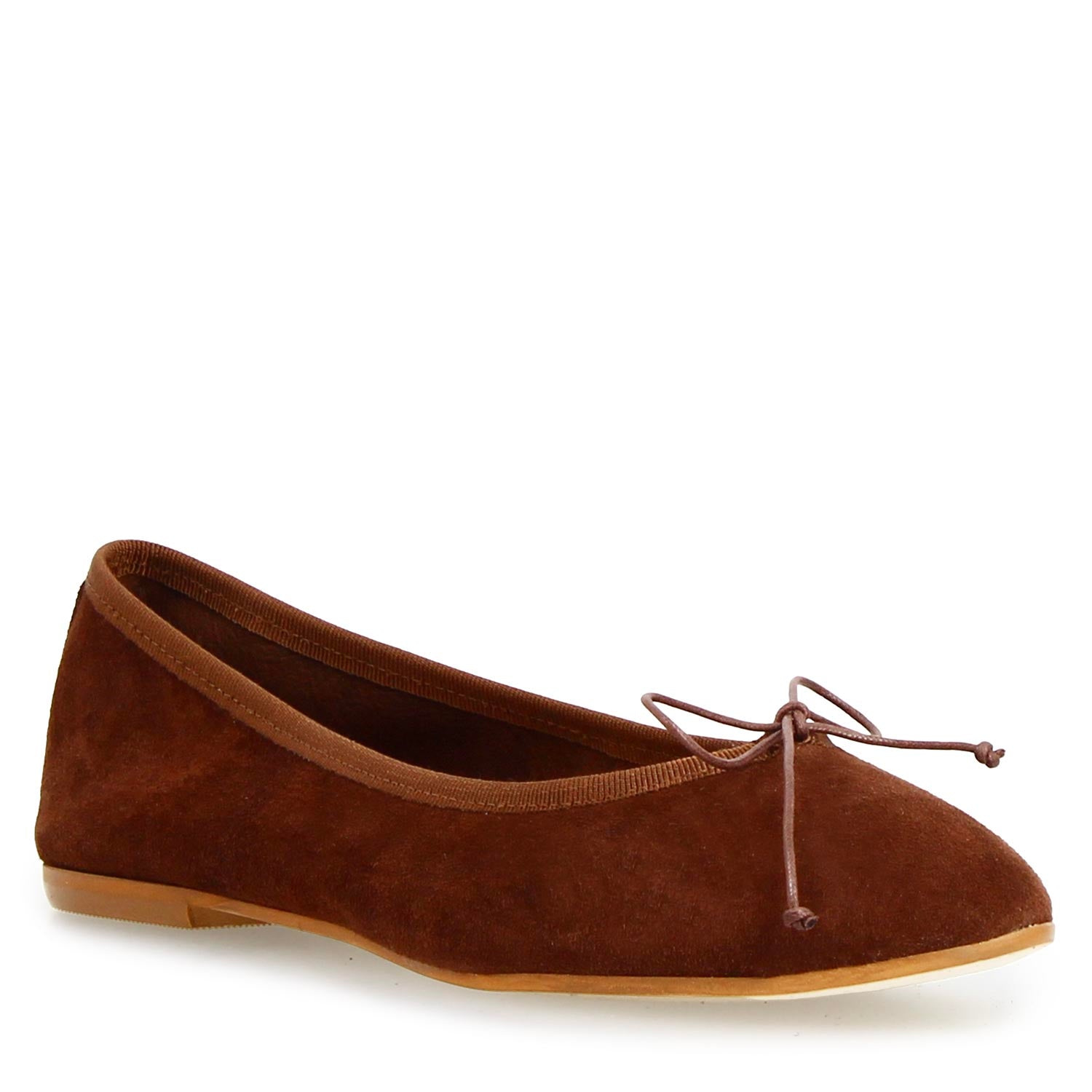 Women's brown suede ballet flats Fiocco