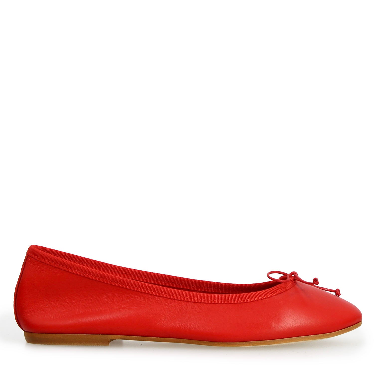 Ballerine da donna Fiocco in pelle rossa - LeonardoShoes