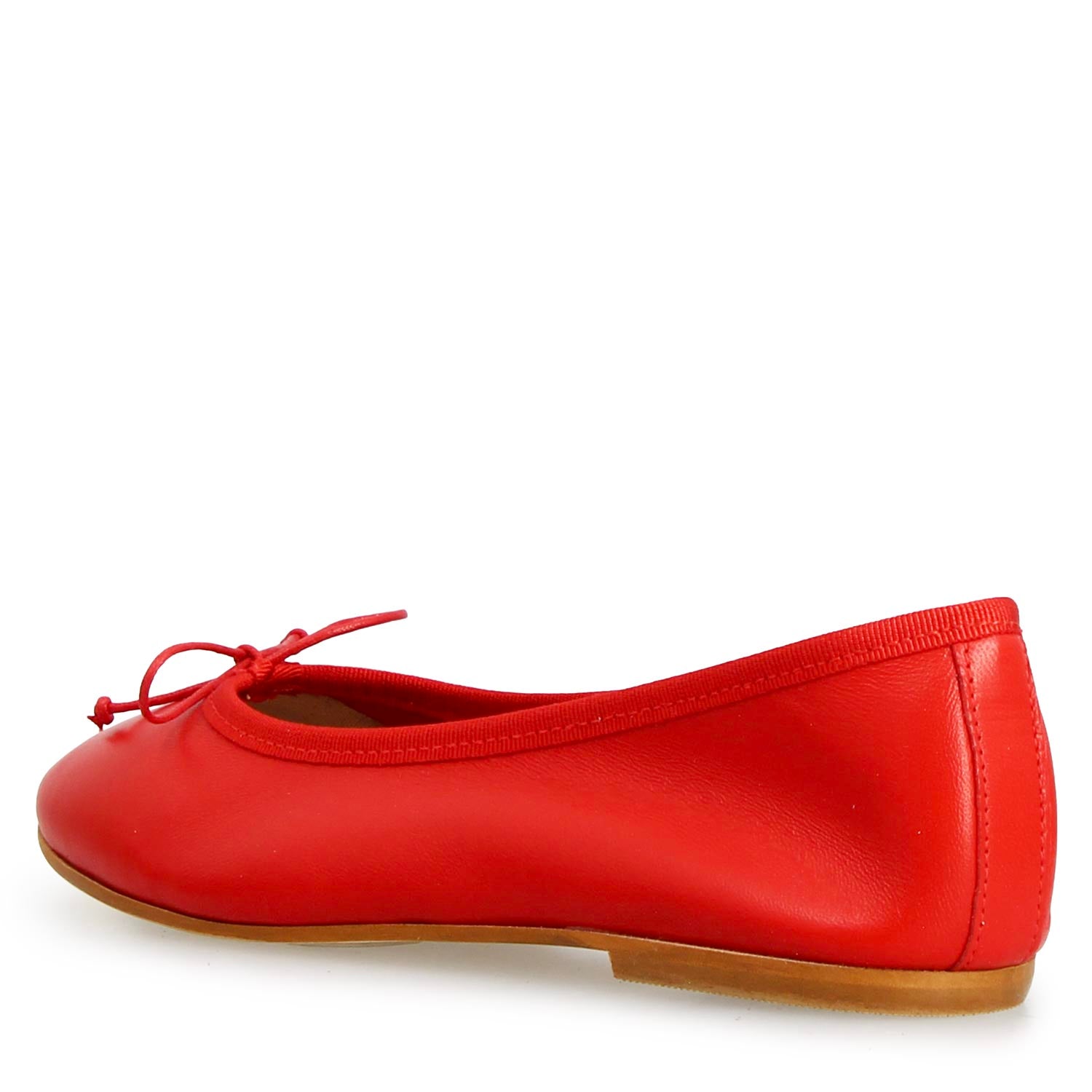 Ballerine da donna Fiocco in pelle rossa - LeonardoShoes