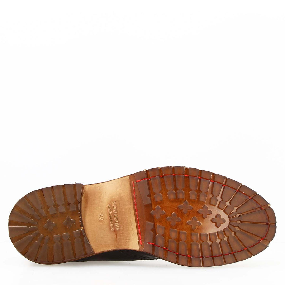 Basilio Herren Chelsea Boot im Budapester Stil in Dunkelbraun