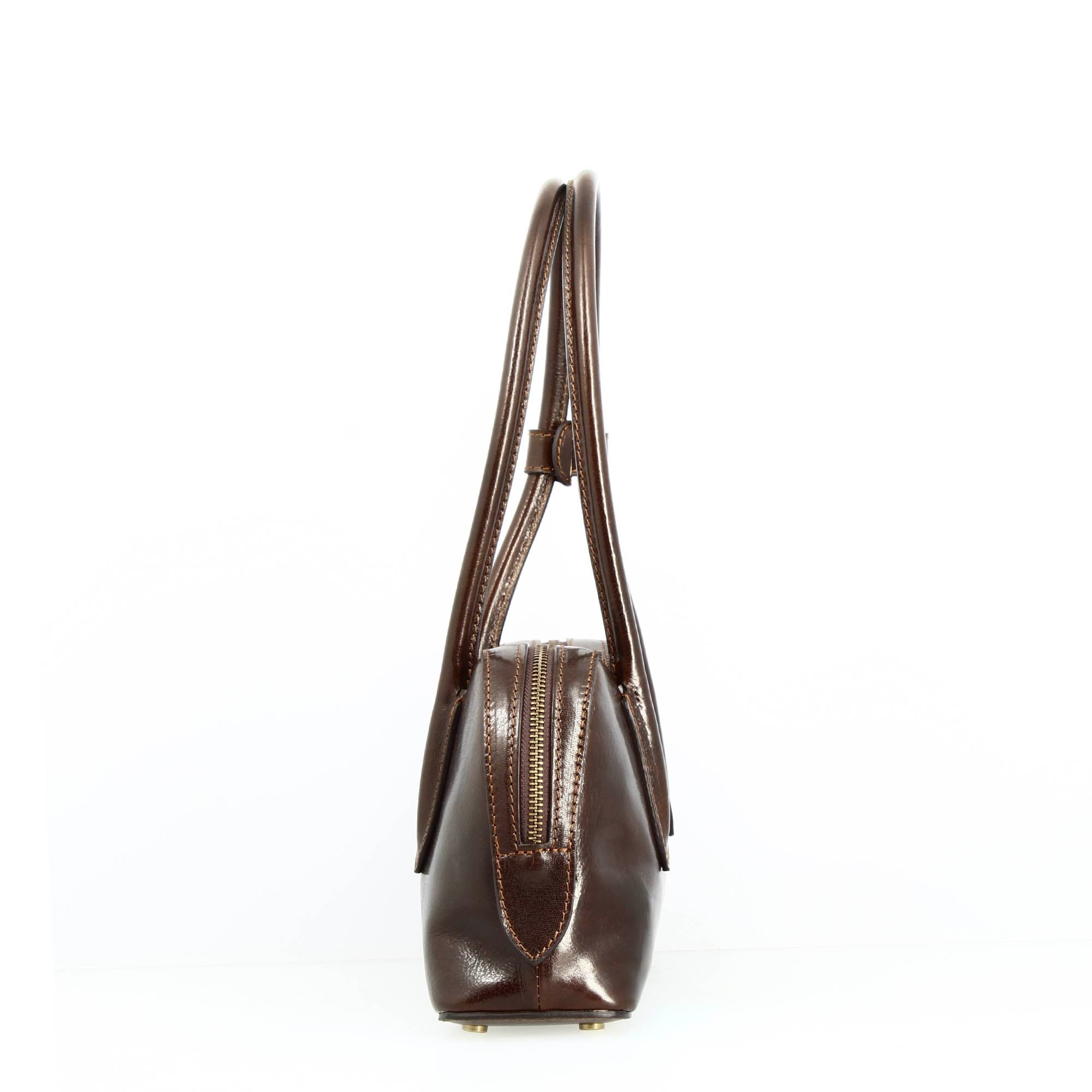Women's Diana Shoulder Bag in Dark Brown Leather