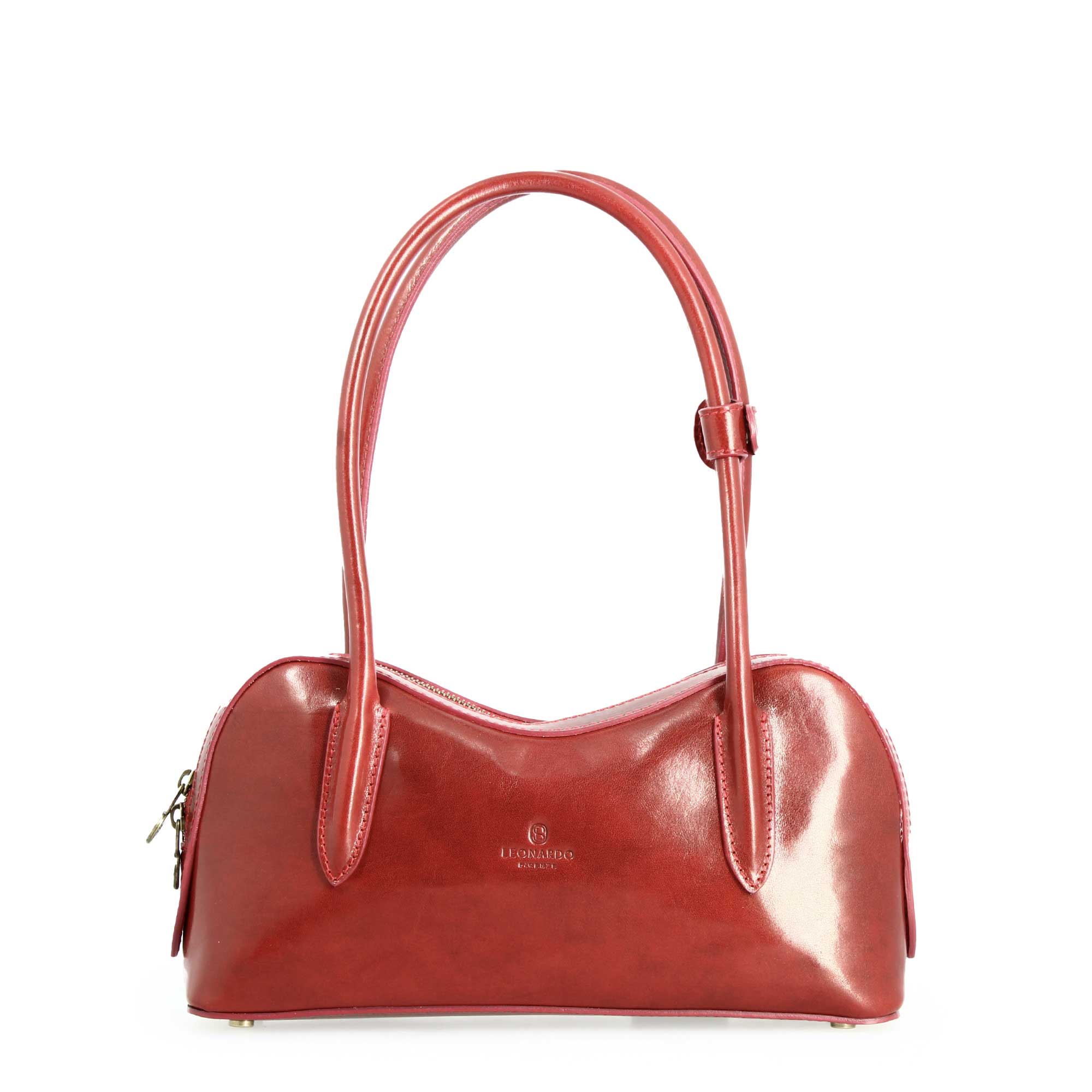 Diana women's red leather shoulder bag