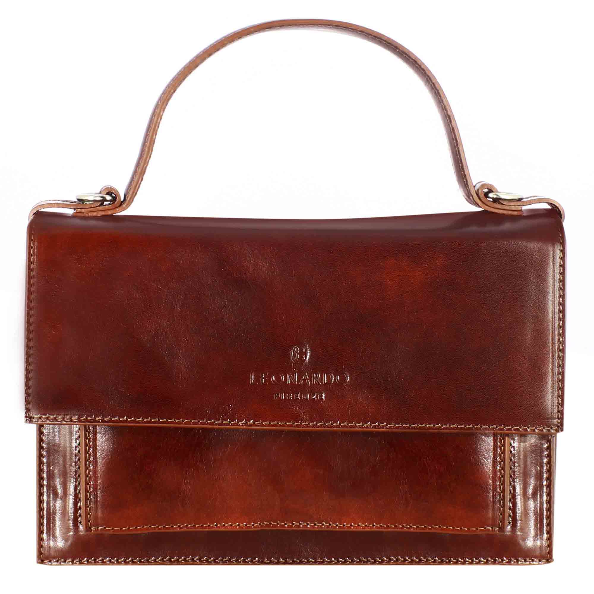 Classic women's Contessina bag in smooth brown leather