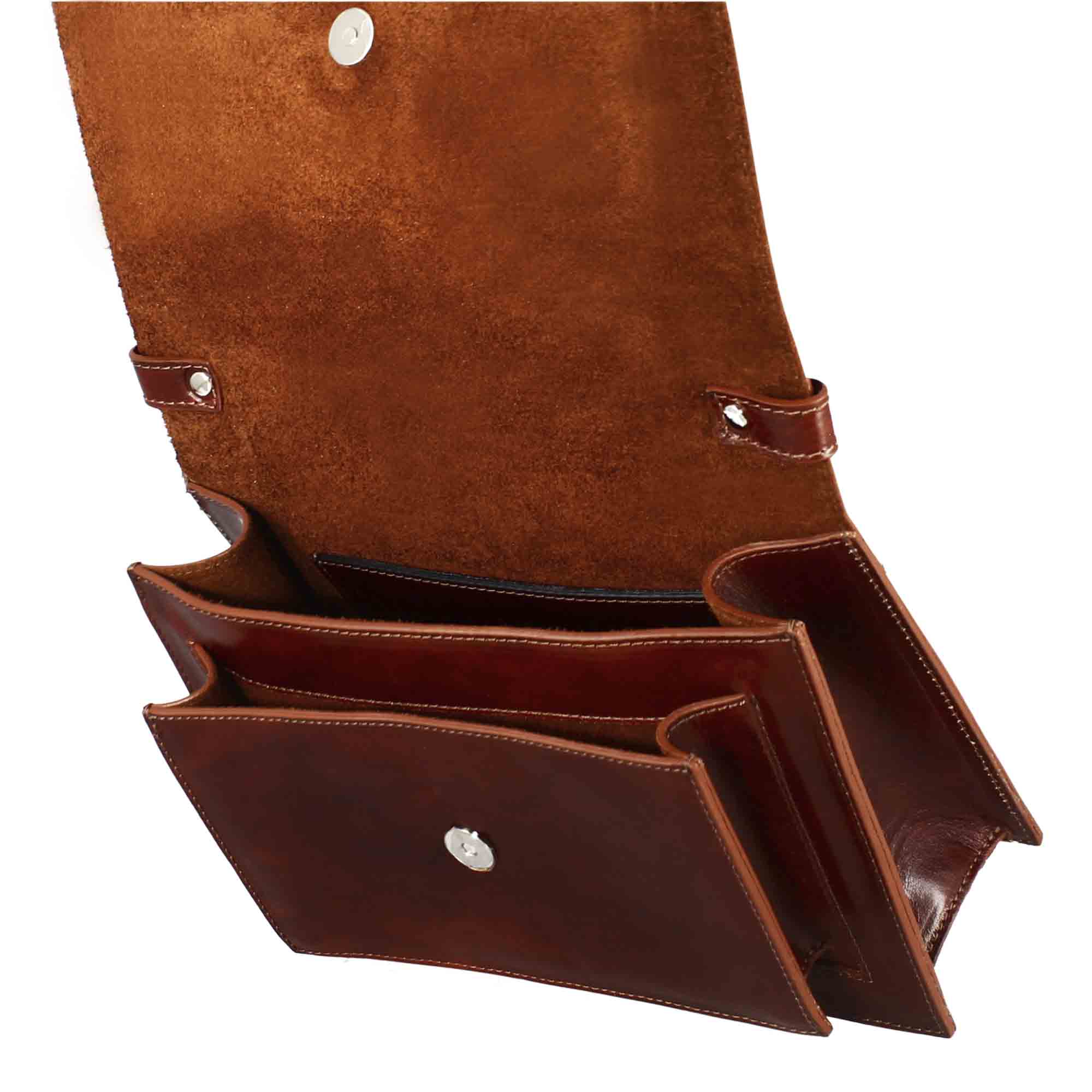 Classic women's Contessina bag in smooth brown leather