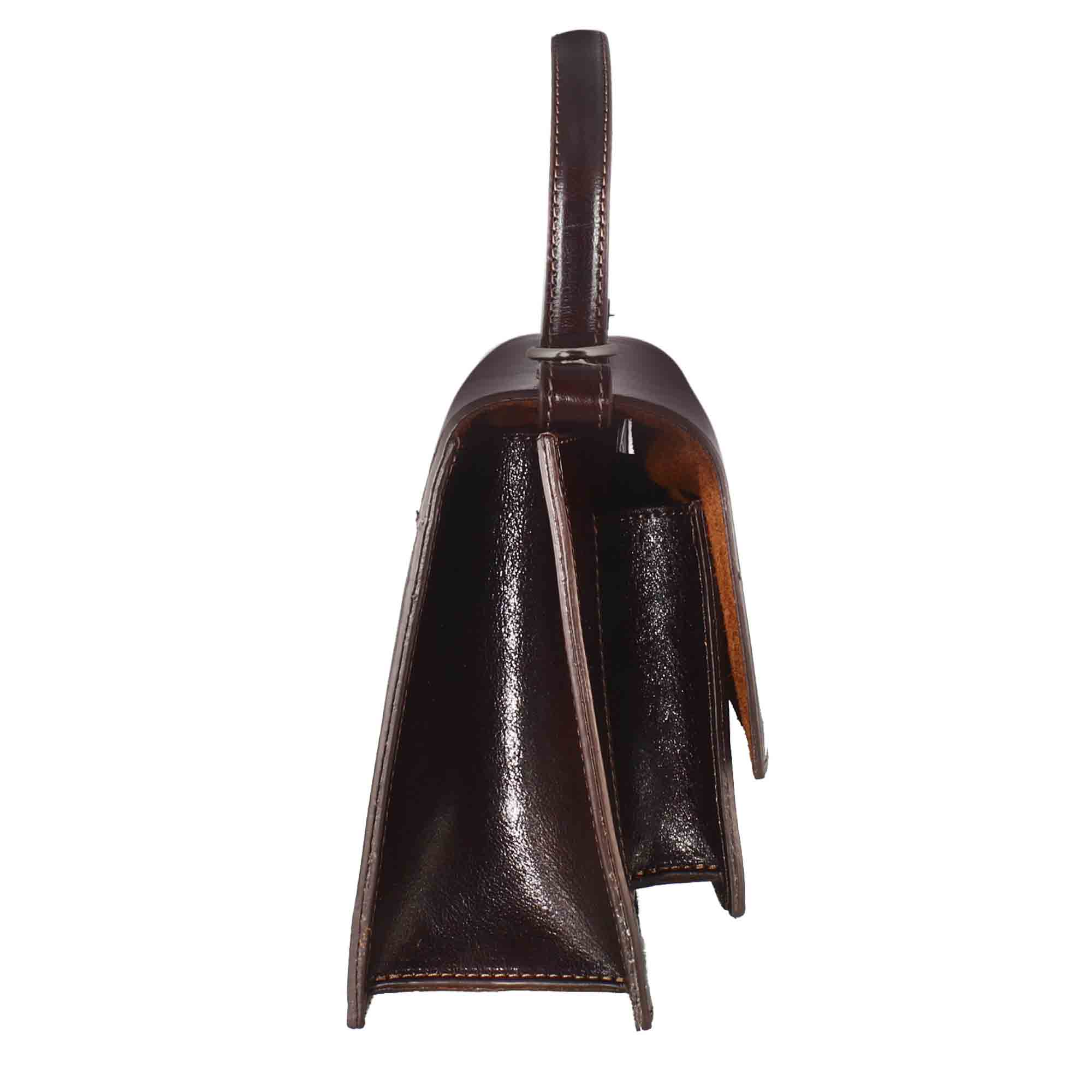 Classic women's Contessina bag in smooth brown leather