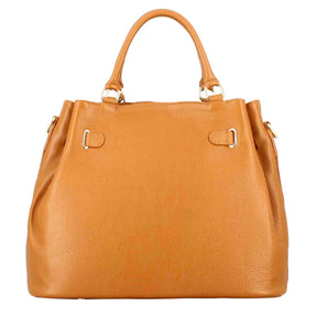 Frida leather handbag with removable brown shoulder strap