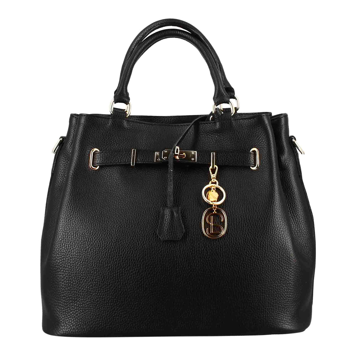 Frida leather handbag with removable black shoulder strap