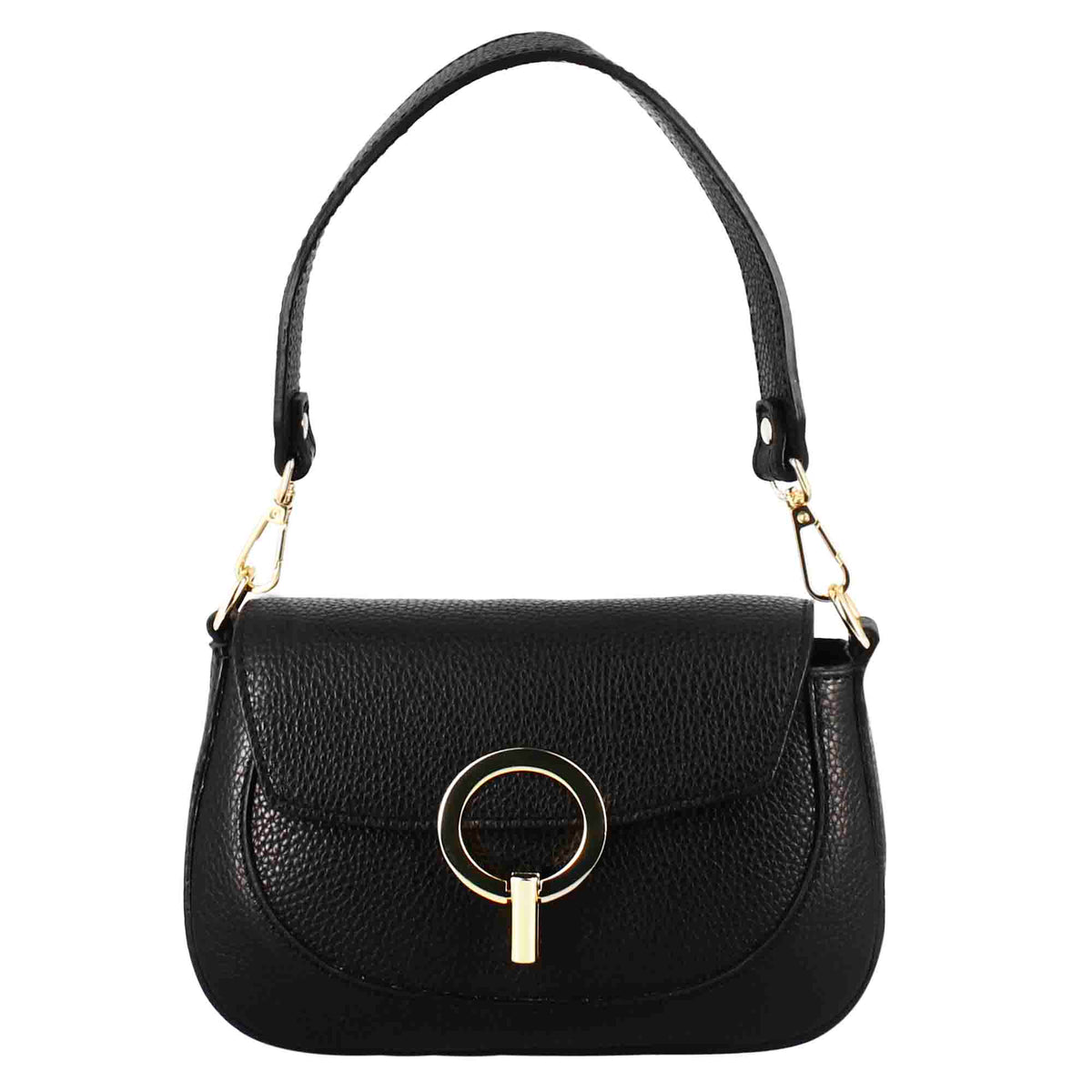 Grace women's black leather handbag