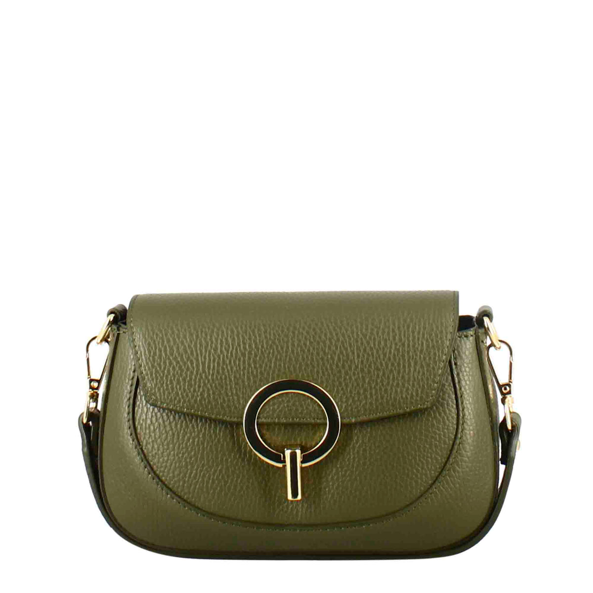 Grace women's green leather handbag