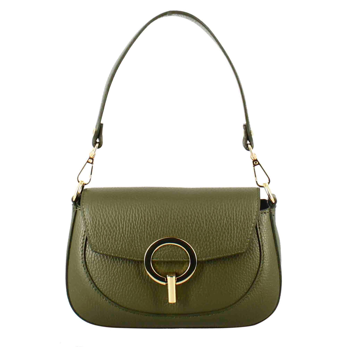 Grace women's green leather handbag